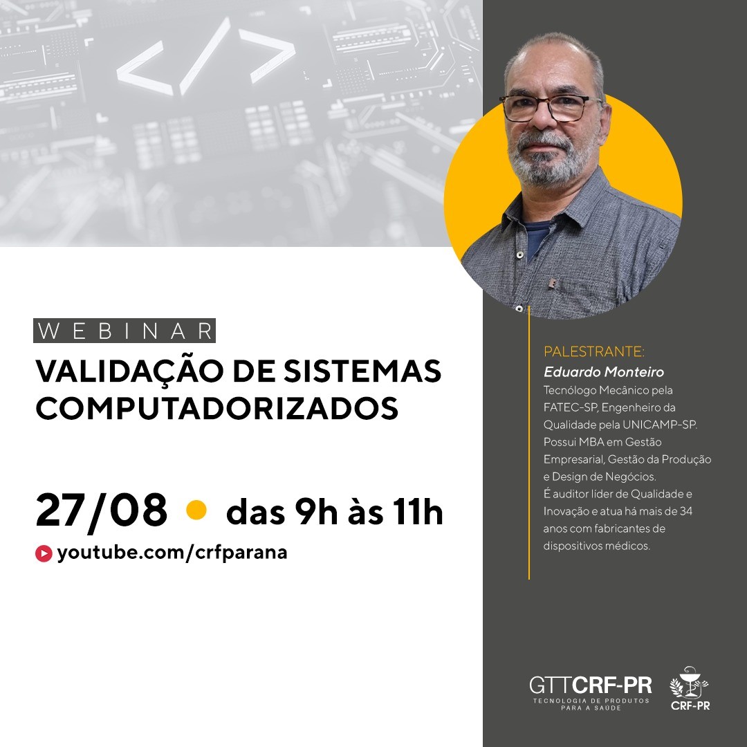 Webinar: Validação de Sistemas Computadorizados