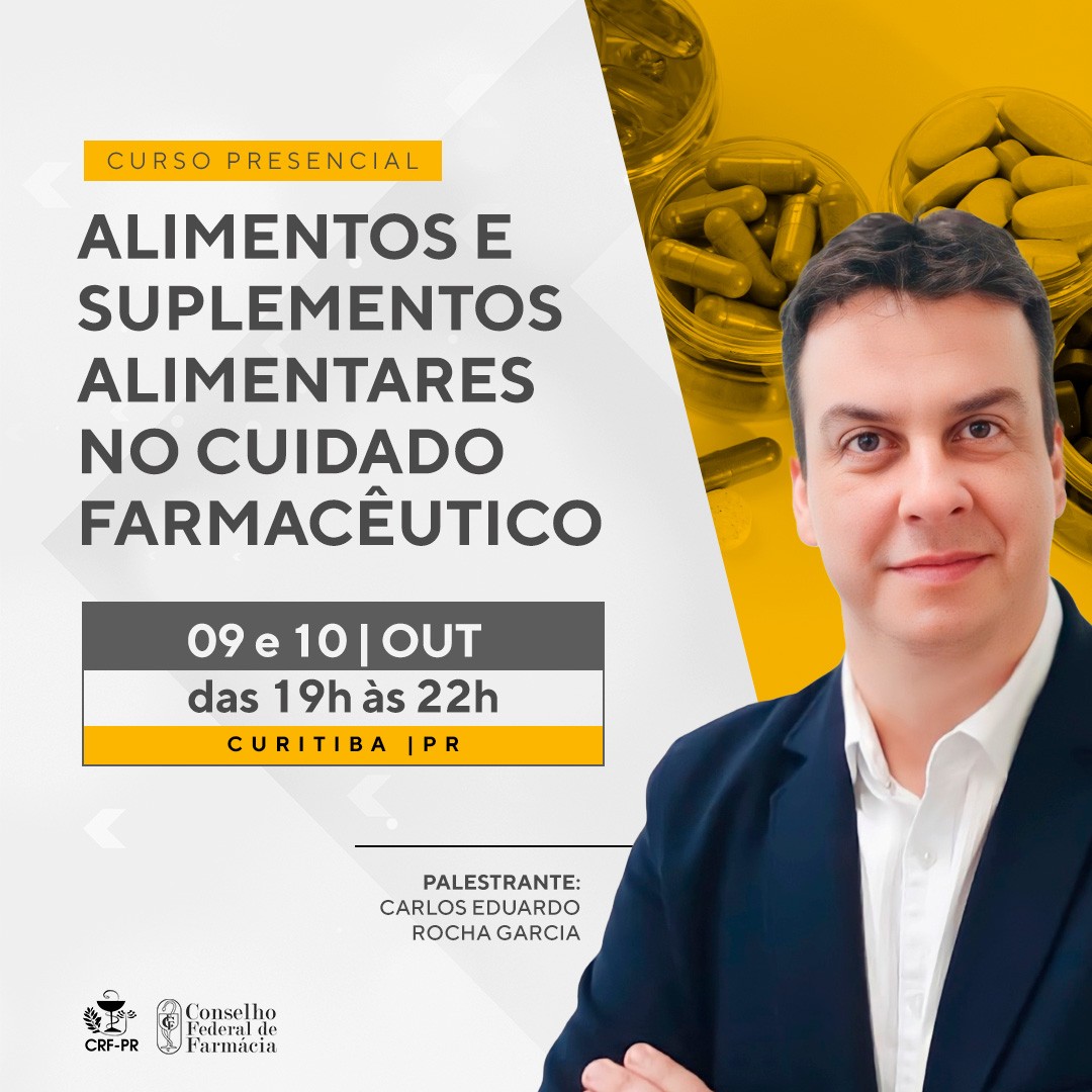 Curso Alimentos e Suplementos Alimentares no Cuidado Farmacêutico | Curitiba/PR